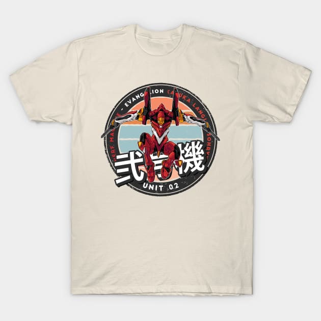 Evangelion Unit 02 T-Shirt by kimikodesign
